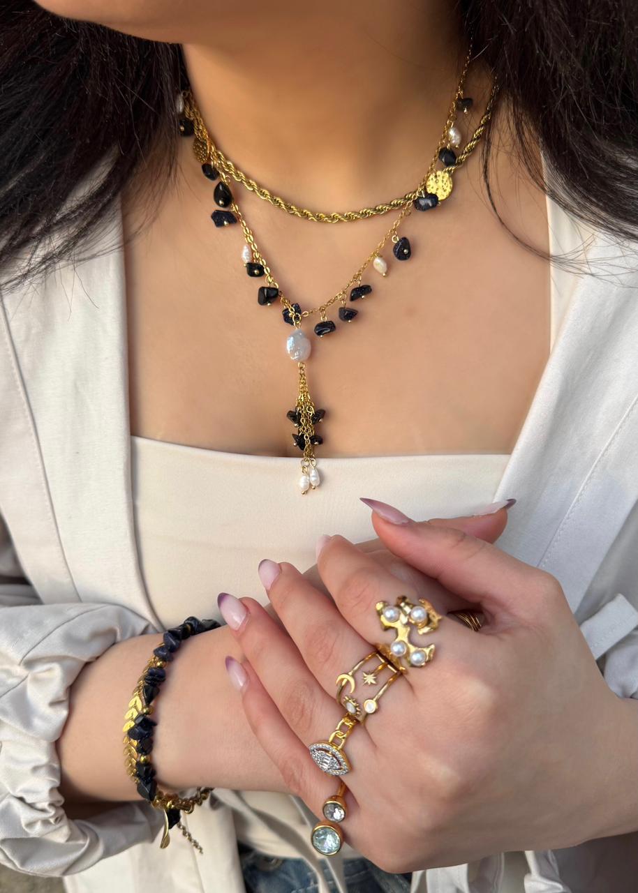 Alma set dark blue stars edition