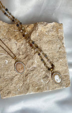 Beaded Royal Cameo Necklace