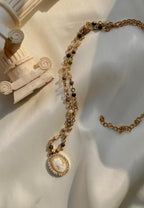 Beaded Royal Cameo Necklace