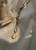 Beaded Royal Cameo Necklace
