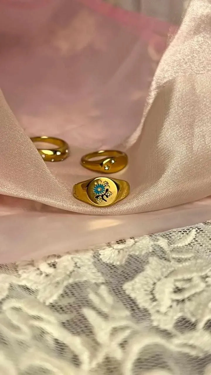 Blue Flower Ring