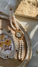 Double pearl watch