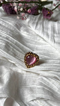 Heart ring in pink