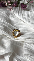 Heart ring in white