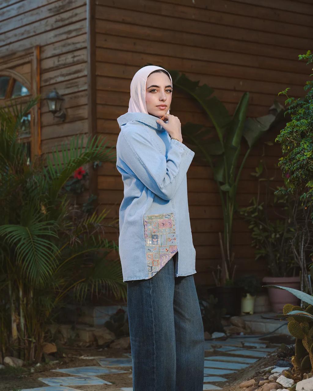 Light Denim shirt Mosaic Pocket