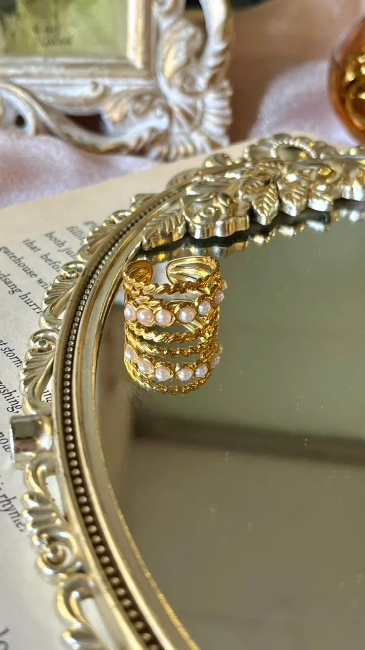 Line Pearl Ring