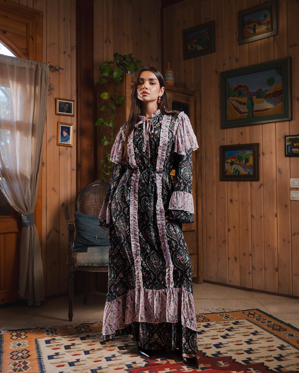 Midnight Petal dress