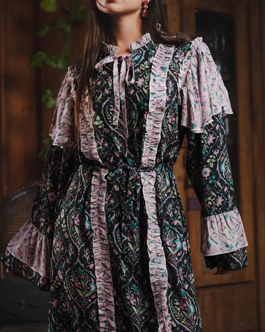 Midnight Petal dress