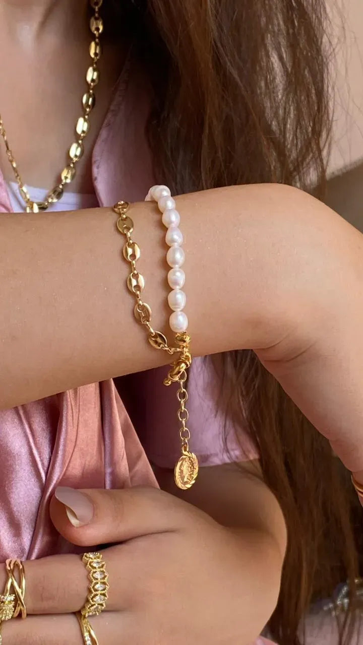 Pearl Coin Bracelet